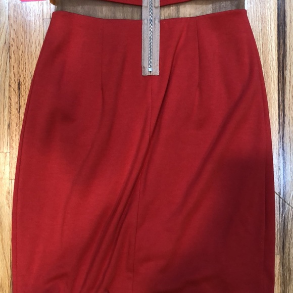 Bailey 44 NWT Red Linebacker Dress. Mesh waist - Picture 10 of 12